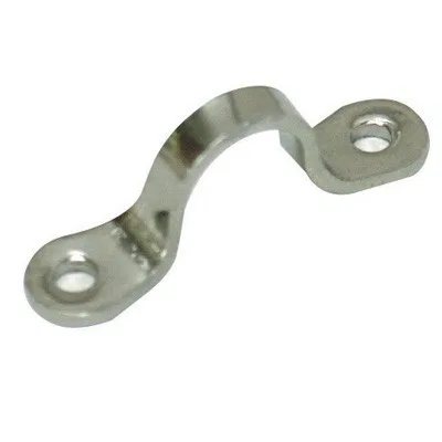 6105C – WHITECAP IND Boat Bimini Top Pad Eye, 1-5/8 Inch Long Two 3/8 Inch Inside Diameter Mounting Holes Silver 316 ...